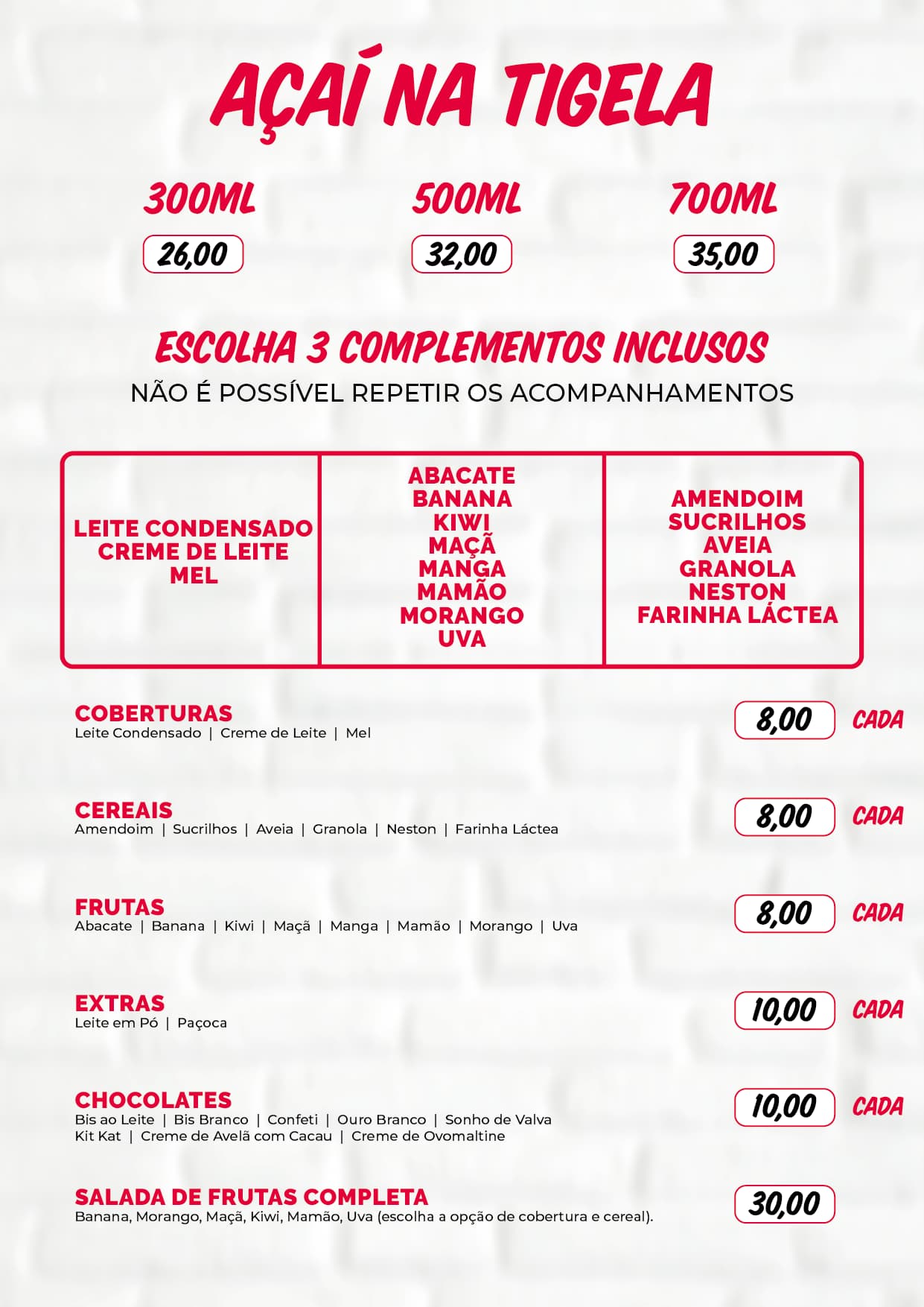 Cardápio 13